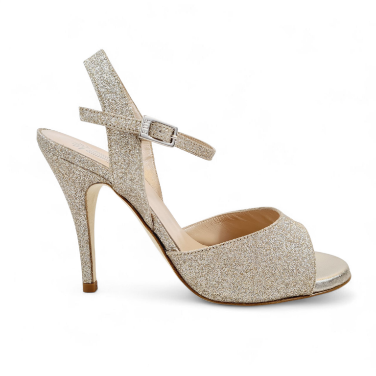 KIKA – GRACE tessuto Miniglitter Platino