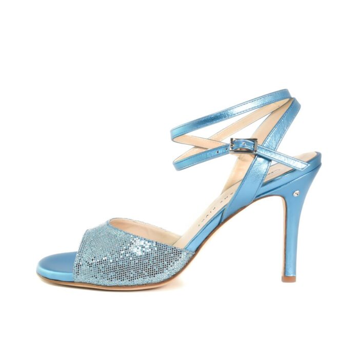 CHERIE Laminato Pizzo/Glitter Celeste